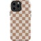 Neutral Checkered iPhone 15 Pro Max Impact Case